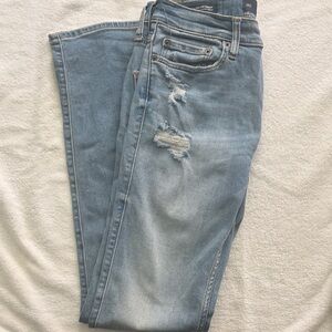Hollister Faded Blue Ripped Jeans